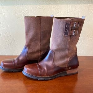 Sorel Major pull on mid calf leather boots 9.5